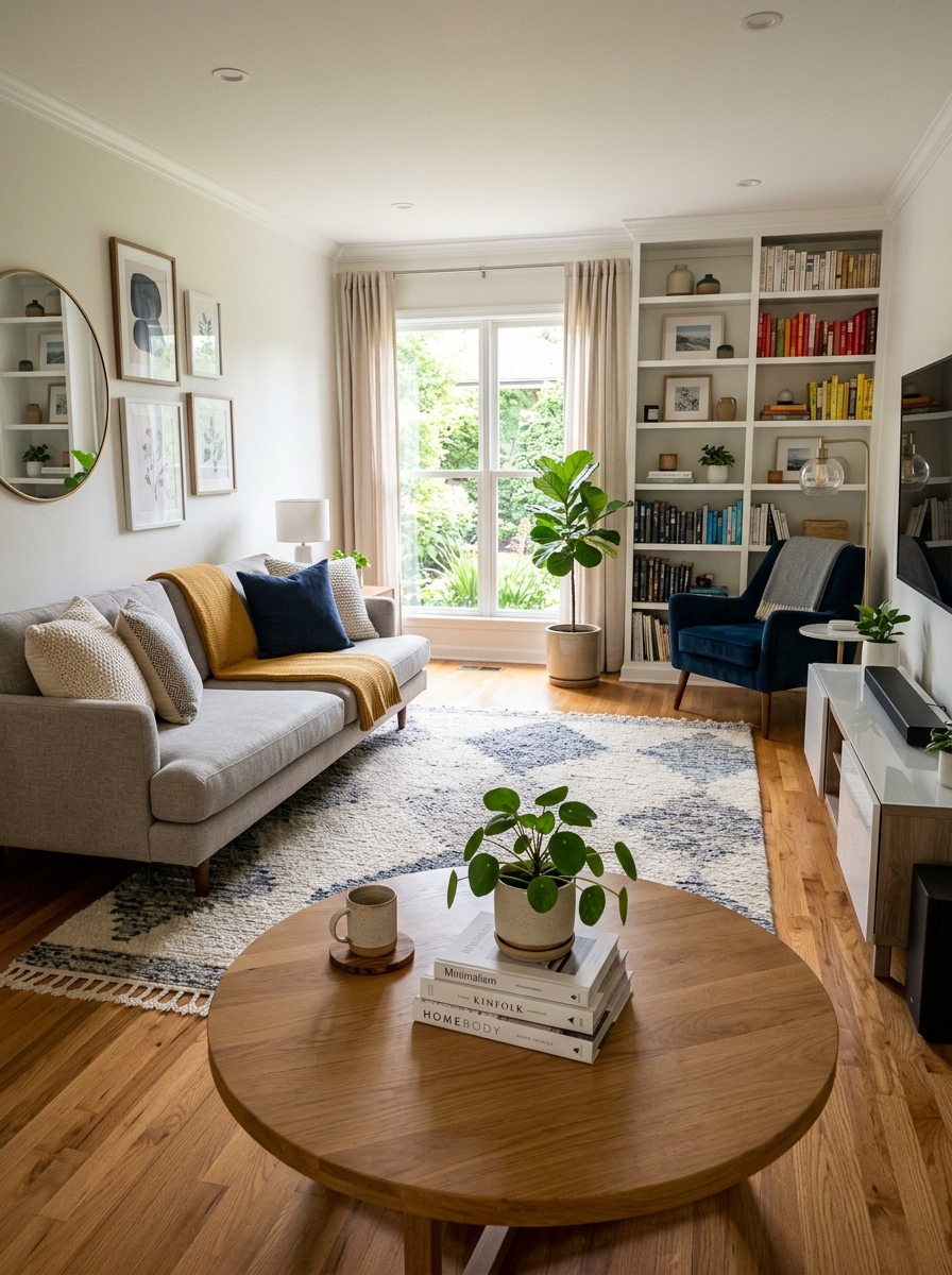 A finished hardwood floor in an Atlanta home